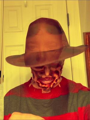 A post by @gennbarbie25 on TikTok caption: #halloweenlook #nightmareonelmstreet #makeuptransformation #