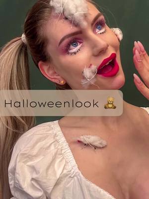 A post by @kira_karambole on TikTok caption: Happy Halloween 🧸 • Heute wird es spooky 👻 als was verkleidet ihr euch heute Nacht? • #halloween #kira_karambole #explore #halloweenmakeup #halloweencostume 