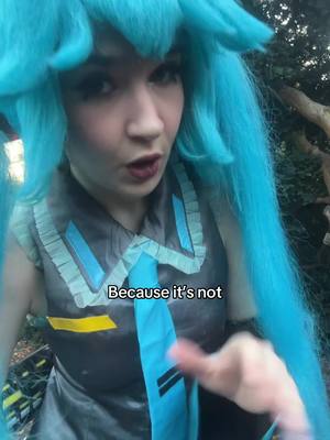 A post by @solarbubblestv on TikTok caption: There was a lot of nice people too! I even met a follower! #cosplay #hatsunemikucosplay #vocaloid #hatsunemiku #miku #solarbubbles 