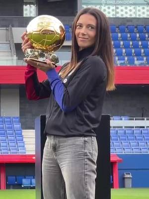 A post by @ballondor on TikTok caption: One more time for Aitana! The Ballon d'Or has landed in Barcelona 🌟 📸 @fcbfemeni #ballondor