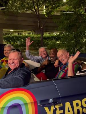 A post by @oldgays on TikTok caption: Happy Pride @Las Vegas 🏳️‍🌈 This year’s theme was Come Out With #Pride 🌈 and the pink pony club showed up 🦄 #vegas #meanwhileinvegas