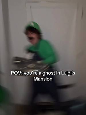 A post by @slimecicle on TikTok caption: POV: you are a ghost in Luigi’s Mansion #fyp #mario #funny #gaming #slimecicle #halloween #sucktok 