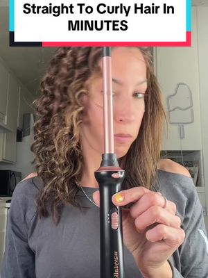 A post by @planetmakeup on TikTok caption: Straight to beautiful, tight curls in minutes! Do you like these ultra tight curls? #curlyhair #howtocurlyourhair #wavytalk #tiktokshopblackfriday #tiktokshopcybermonday  Wavy talk, curling iron, tight curls, straight to curly hair, how to curl your hair, curls for straight hair, at home perm