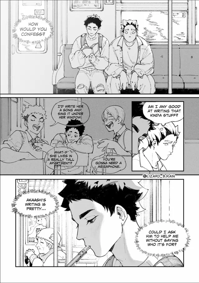 A post by @lizard_b.rain on TikTok caption: And this concludes this little comic series~ i hope yall had fun reading it 😘 #bokuaka #manga #comics 