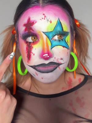 A post by @heydivalenba on TikTok caption: Khe #clown #clownmakeup #fyp #maquillajehalloween 