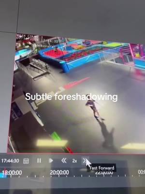 A post by @rushukbirmingham on TikTok caption: It was a painful, embarrassing fall😂😩 #fail #subtleforshadow #foryoupage #rushbirmingham #trampolinepark #fyp #funny 