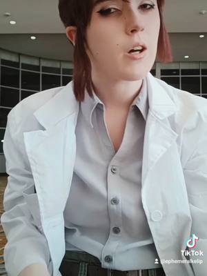 A post by @ephemeralkelip on TikTok caption: [Cosplay #Transition ] Saturday of Youma with Reagan! Excited to finally debut her I'm so glad people recognized us! // #youmacon2024 #youma #reaganridley #insidejob #reaganridleycosplay #insidejobcosplay 