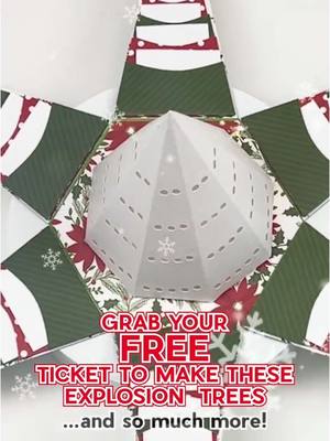 A post by @jennifer.maker on TikTok caption: 🎄Get your FREE ticket now! Link in bio ♥️ #maker #christmascrafts #cricut #holidaycountdown #makeracademyweekend #crafting #diycraft #jennifermaker #papercraft 