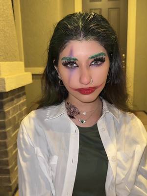 A post by @wavybell on TikTok caption: just passing out candy 🥹 #trending #tiktok #fyyyyyyyyyyyyyyyy #joker #halloweenlook #costume #makeup #grwm #trickortreats #fyp #foryou #pumpkinseason 