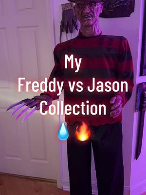 A post by @chaseshorrorzone on TikTok caption: My Freddy vs Jason Collection #chaseshorrorzone #horror #tiktok #fyp #freddykruger #jasonvoorheez #collectorcheck 