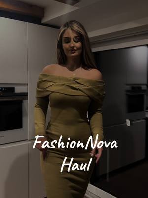 A post by @vesa.vllasaliu on TikTok caption: @FashionNova Haul 1. Vivien Sweater Midi Dress - Tan 2. Steph Sweater Mini Dress - Ivory #vesa #vesushe #vesavllasaliu #mevesen #fyp #fürdich #kosovo #switzerland #prishtina #gjilan #fashionnova #fashionnovahaul #fashionnovapartner 