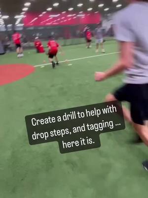 A post by @dukebaxter on TikTok caption: This is a fun way to work on drop steps with you’re ball players. #baseball #dropsteps