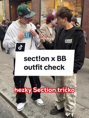 A post by @sectionprague on TikTok caption: Co si vzali lidi na sebe na Section x Bageterie Boulevard pop-up v Praze? @nikosjefrajer #sectionprague 