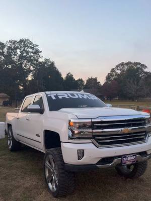 A post by @kobesmith on TikTok caption: trump 2024 #fyp #foryou #foryoupage #chevy1500 #highcountry #trump #trump2024 