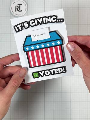 A post by @ralphtyndall on TikTok caption: Let this be a reminder to not let your voice go unheard! We’ve got one more day folks. Have you voted yet?  #cardmaking #asmr #craft #DIY 