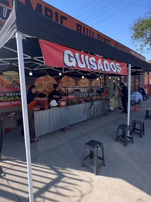 A post by @lafoodieguy on TikTok caption: Something about eating guisados  always feels like home cooking and this place is no different. Delicious!They’re only open Wednesday - Saturday mornings‼️🔥🌮🍖 #losangeles #california #eastlosangeles #fyp #eastla #guisados #food #breakfast 