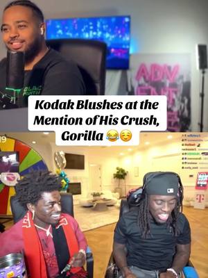 A post by @rakirhaqeb on TikTok caption: Kodak + Kai cenat #kodakblack #kaicenat #gorilla #streamer #reaction #greenscreen #twitch #viral #fypシ゚viral🖤tiktok 