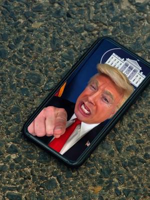 A post by @thejohnnydshow on TikTok caption: YUUUUGE thanks @switch_energy for having me as Trump for your new #ad. #impression #satire #trumpet