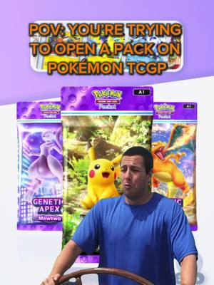 A post by @kipseh on TikTok caption: Just let me rip some packs #pokemontcgp #pokemoncommunity #pokemontcgpocket #Meme #MemeCut 