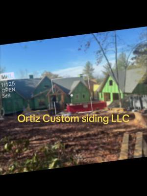 A post by @ortizcustomsidingllc on TikTok caption: #custom #homes 