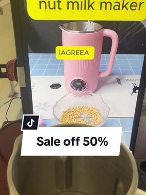 A post by @vebousa90 on TikTok caption: Sale off 50% #tiktokmademebuyit #fyppage #tiktokshopblackfriday #tiktokshopcybermonday #blackfridaydeals #cybermondaydeal #giftideas #kitchengadgets #nutmilkmaker #nutmilkmachine #tiktokshopholidayhaul #tiktokshopholidaydeals 