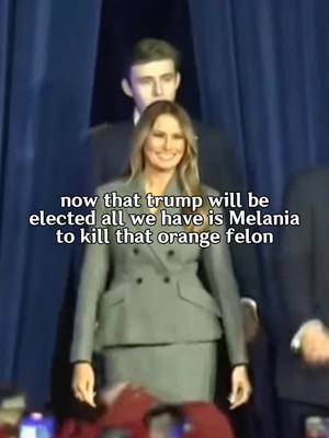 A post by @freezetime.ww on TikTok caption: I just know Melania is TIRED of trump #melaniatrump #melania #usa2024 #2024elections #kamalaharris #fyp 