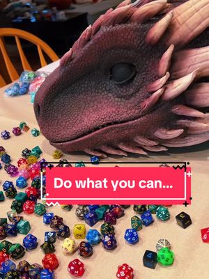 A post by @broodmothersnest on TikTok caption: Go do something that makes you happy 💕#dragon #dndtiktok #dice #happyplace #dragonpuppet 