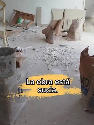 A post by @aureadesarrollos on TikTok caption: No la hagan chavos, hay que limpiar el lugar de trabajo. #proyecto #recorrido #avancedeobra #construccion #limpieza 