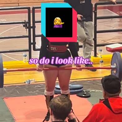 A post by @iced.coffee.abi on TikTok caption: (pic from last year)  #powerlifting #powerlifter #fyp #tiktok #fypシ #fypage #foryou #gym #GymTok #gymgirl #gymgirlies #lifting #chromakopia #tylerthecreator #foryoupageviralシ゚ #idkahashtag #viral #deadlift #deadlifts #squat #benchpress 