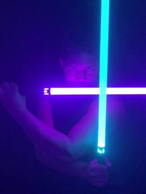 A post by @r3daking on TikTok caption: Just wanted to show off my new sabers #xyzbca #fyp #lightsaber #transition #imback #starwars