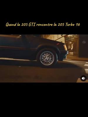 A post by @julien.lrd85 on TikTok caption: Un constructeur sort ses griffes #205 #205gti #80 #youngtimer 