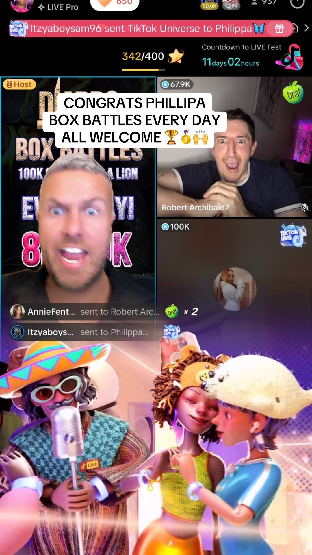 A post by @diadroislive on TikTok caption: The uni snipe sealed the deal for @Philippa🦋 - MVP @Itzyaboysam96  Lion prize 🦁 Box Battles daily - DM if you want to join 🔥 #diadro #diadrosarmy #diadrosboxbattles 