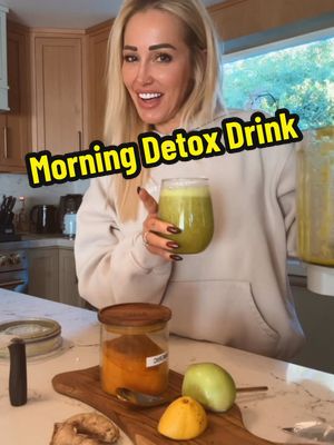 A post by @themarybonnet on TikTok caption: Kick off your mornings the healthy way with me 🥰  Ingredients  -Celery  -Green Apple  -Lemon  -Italian Parseley  -Ginger  -Tumeric  Enjoy 🍋🍏 #detox #healthkick #healthydrink #morningdetox #nobloat #greenjuice #womenshealth #sellingsunset #marybonnet 