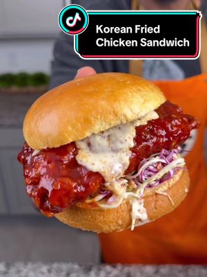 A post by @chefkeysh on TikTok caption: Fry it up with @Louisiana Fish Fry Watch how easy it is to create crispy, flavorful Korean fried chicken sandwiches at home. Perfect for game day! #lffpartner 