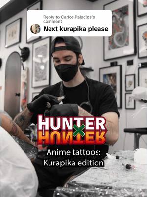 A post by @spendlovejosh on TikTok caption: Replying to @Carlos Palacios Hunter x Hunter anime tattoos: Kurapika edition #animetattoo #tattooartist #kurapika #hxh #hunterxhunter #animetiktok #sydneytattoo #animeedit #tattootiktok 