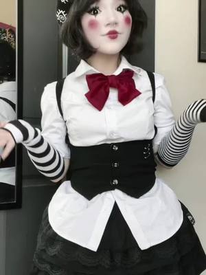 A post by @gallykittyrocks on TikTok caption: guys what if i was just a mime and that was my entire thing and i never spoke again but instead made wacky facial expressions… just a thought #fyp #foryou #foryoupage #mime #clown 