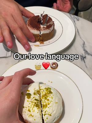 A post by @adrianabors30 on TikTok caption: Our love language😅🥰🤌🏻#dessert #desserttiktok #pistachio #banoffee #lovelanguage #FoodLover #Relationship #relationshipgoals 