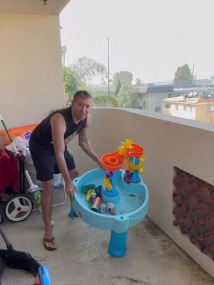 A post by @derek.bloom on TikTok caption: Satisfying balcony deep clean #cleaning #CleanTok #dadsoftiktok 