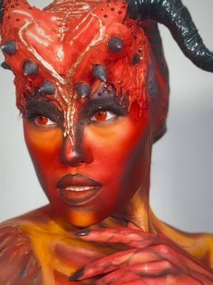 A post by @heysiri_here on TikTok caption: Bow to the devil 🙇 #mua #sfx #muabyme