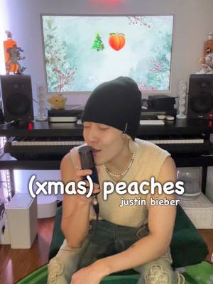 A post by @istent_theboyz on TikTok caption: (xmas) peaches - @@Justin Bieber #THEBOYZ #더보이즈 #KEVIN #케빈