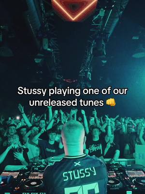 A post by @partyshirt on TikTok caption: BANG w/ our brother @Andre Zimmer 👊 Big love @Chris Stussy #chrisstussy #upthestuss #housemusic 