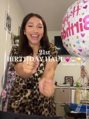 A post by @allysonchavezzz on TikTok caption: 21st BIRTHDAY HAUL💋🥹🌟 #fyp #21stbirthday #haul #birthday 