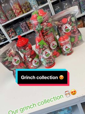 A post by @itstime4candy on TikTok caption: Merry grinchmass 😍😍 #grinch #grinchmass #sweetjars #christmassweets #christmas #TikTokShop #createyourown #viralvideo #christmassweets #itstime4candy #availablenow #foryoupage #orderonline #trending #sweetshop #grinchmix #TikTokLIVE 