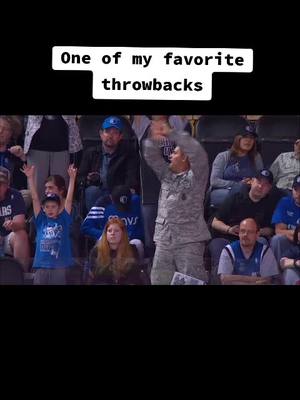 A post by @hulknav87 on TikTok caption: Throwback Video at the @Dallas Mavericks game with my Wife when I was in the #airforce #military #veteran