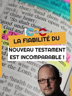 A post by @1000raisonsdecroire on TikTok caption: Vous devez faire confiance au Nouveau Testament ! Grâce à cette vidéo vous allez savoir pourquoi ! Pour en savoir plus, rendez-vous sur 1000raisonsdecroire.com  #Dieu #Christianisme #Chretien #Jesus #Foi #1000raisonsdecroire 