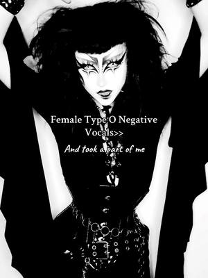 A post by @grave.of.nosferatu on TikTok caption: Ugh one of my favorite songs. #typeonegative #gothic #gothtiktok #goth #dragqueen #gothmakeup #tradgoth #foryoupage #real #music #transrights #petersteele 