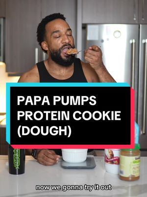 A post by @benpruitt_fit on TikTok caption: New Cinnamon Cookie Butter protein powder is perfect if you want to make a quick protein snack! You can quickly make edible cookie dough or if you have extra time you can make a cookie!  Whichever you decide, the new flavor is perfect for you!  Pick it up from @ehplabs ehplabs web store and use code PUMP to save🤝