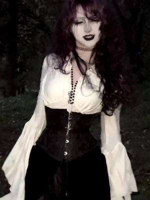 A post by @sabikmua on TikTok caption: #gothic #gothicstyle #darkness #gothgirlfriend #tradgoth #moderntradgoth #vampiregoth #romanticgoth #metalhead #fyp #foryou #foryoupage #fypage #rock #newwave #darkwave 