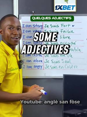 A post by @ie_school on TikTok caption: Quelques adjectis