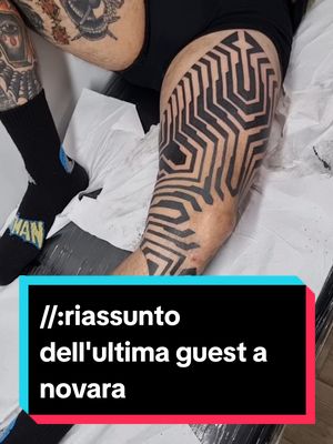 A post by @jackthebloody_tattoo on TikTok caption: ULTIMA GUEST A NOVARA //:riassuntino 🖤 //:ci rivediamo a dicembre  //: #cybertattoo #blackworktattoo #cyberpunktattoo #geometrictattoo #ornamentaltattoo #circuittattoo #tattooitalia #tattootorino 